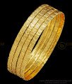 BNG410 - 2.8 Size Latest Heart Design Light Weight Bangles 4 Pcs Set Daily Wear Collection Online