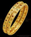 BNG414 - 2.10 Size New Bangles Collections Gold Plated Enamel Coating Model Bangles Online