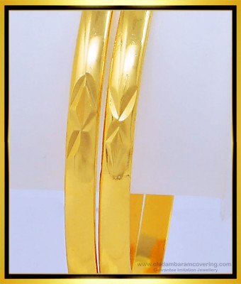 BNG415 - 2.4 Size One Gram Gold Pure Impon Daily Wear Plain Panchaloha Bangles Buy Online