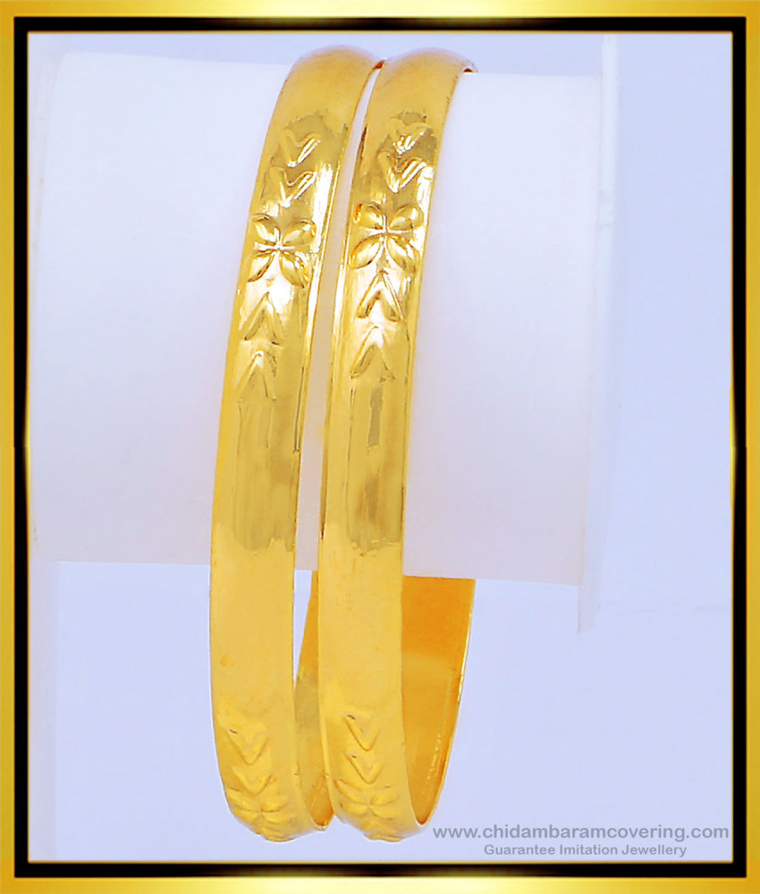 BNG416 - 2.4 Size Five Metal Bangles Design Gold Plated Daily Wear Bangles for Women 