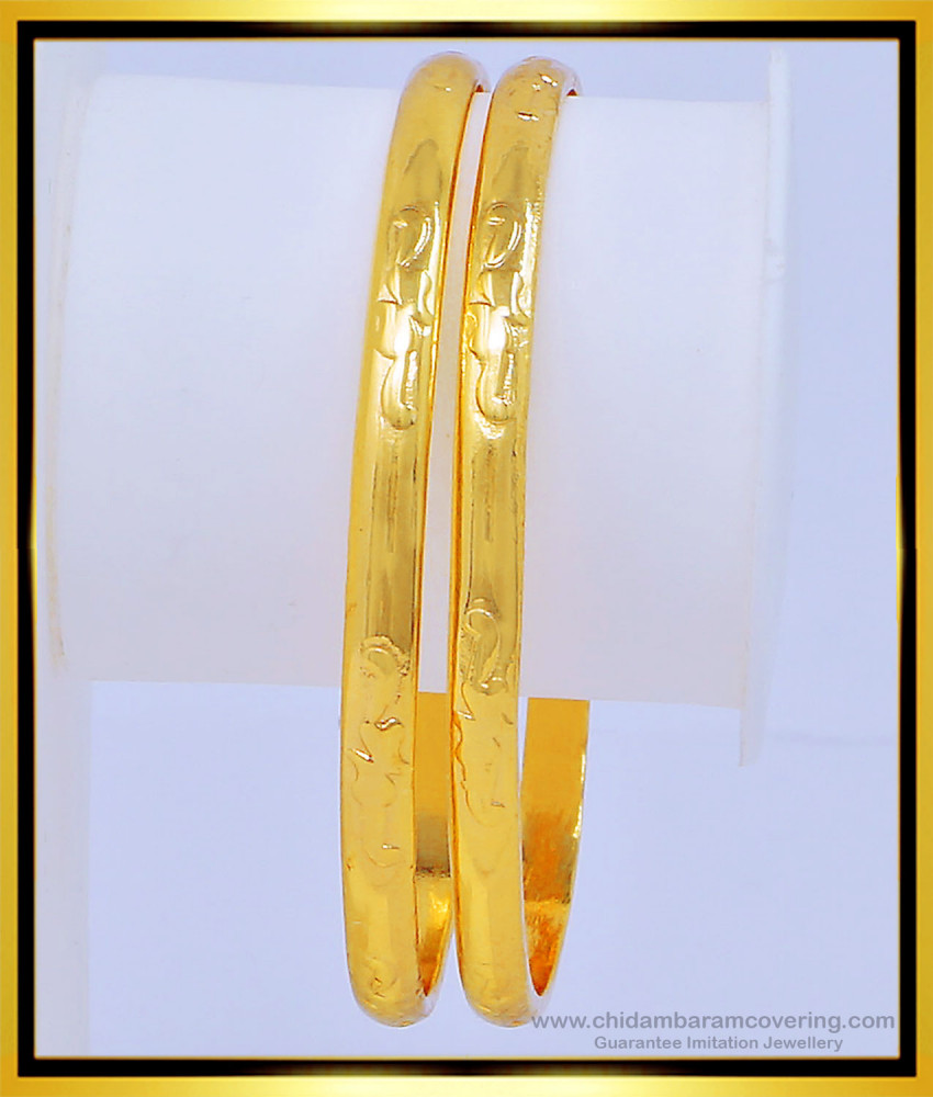 BNG417 - 2.6 Size Trendy One Gram Gold Daily Use Impon Bangles Buy Online Shopping 