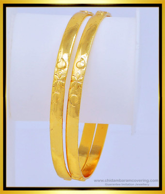 Bng418 - 2.8 Size Original Impon Bangles 1 Gram Gold Daily Wear Plain Bangles Buy Online