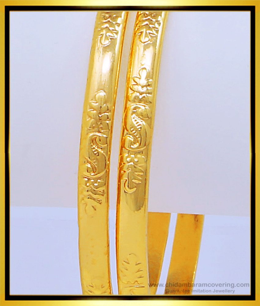Bng421 - 2.6 Size Beautiful Gold Look Bangles Buy Original Impon Bangles for Women 