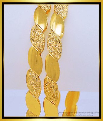 BNG423 - 2.4 Size Latest Bangles Design Gold Pattern One Gram Jewellery Online Shopping 