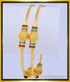 BNG425 - 2.6 Size South Indian Kambi Bangles Enamel Design One Gram Gold Plated Bangles