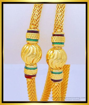 BNG427 - 2.2 Size Latest Party Wear Designer Net Type Enamel Bangles Gold Design Online  