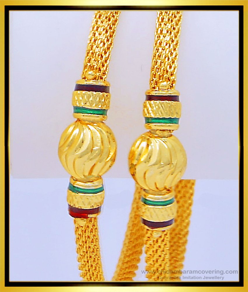 BNG427 - 2.2 Size Latest Party Wear Designer Net Type Enamel Bangles Gold Design Online  