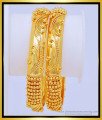 BNG430 - 2.4 Size Beautiful Gold Design 1 Gram Gold Indian Wedding Bangles Set Online 