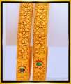 BNG432 -2.8 Size Beautiful Flower Design First Quality Kemp Stone Temple Bangles Buy Online