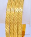BNG440 - 2.6 Size New Pattern 1 Gram Gold Designer Dot Bangles for Women