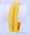BNG443 - 2.8 Size Indian Wedding Real Gold Pattern Gold Forming One Gram Gold Bangles Online