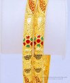 BNG444 - 2.8 Size Attractive Gold Tone Enamel Work Gold Forming Bangles for Women