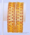BNG450 - 2.8 Size New Model 1 Gram Gold Ruby Stone Bangles Gold Design Bridal Wear Bangles Online