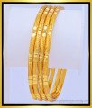 BNG454 - 2.6 Size Beautiful Matt Finish Gold Look One Gram Good Plain Bangles for Women 