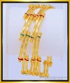 BNG464 - 2.6 Size Gold Look Bamboo Design Enamel Bangles 1 Gram Gold Plated Jewellery Online