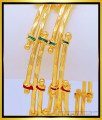 BNG464 - 2.6 Size Gold Look Bamboo Design Enamel Bangles 1 Gram Gold Plated Jewellery Online