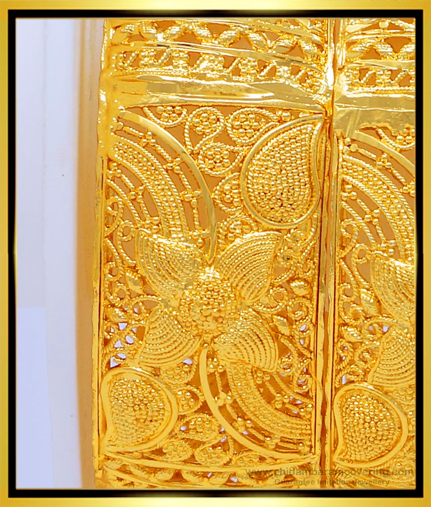 BNG465 - 2.8 Size Indian Bridal Gold Look Designer Kada Bangle Design Buy Online Shopping