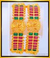 BNG467 -2.68 Size Traditional Temple Jewellery Kemp Stone Lakshmi Design Temple Bangles for Wedding  
