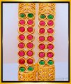 BNG468 -2.8 Size Unique Green and Pink Stone Party Wear Temple Bangles for Women   