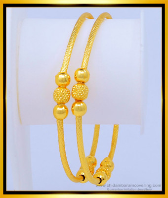 BNG479 - 2.4 Size Buy South Indian Gold Bangles Design Thin Bangles for Daily Use 