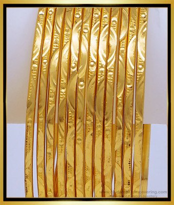 BNG484 - 2.8 Size Latest Light Weight Dilly Wear 12 Pieces Thin 12 Bangles Set Online