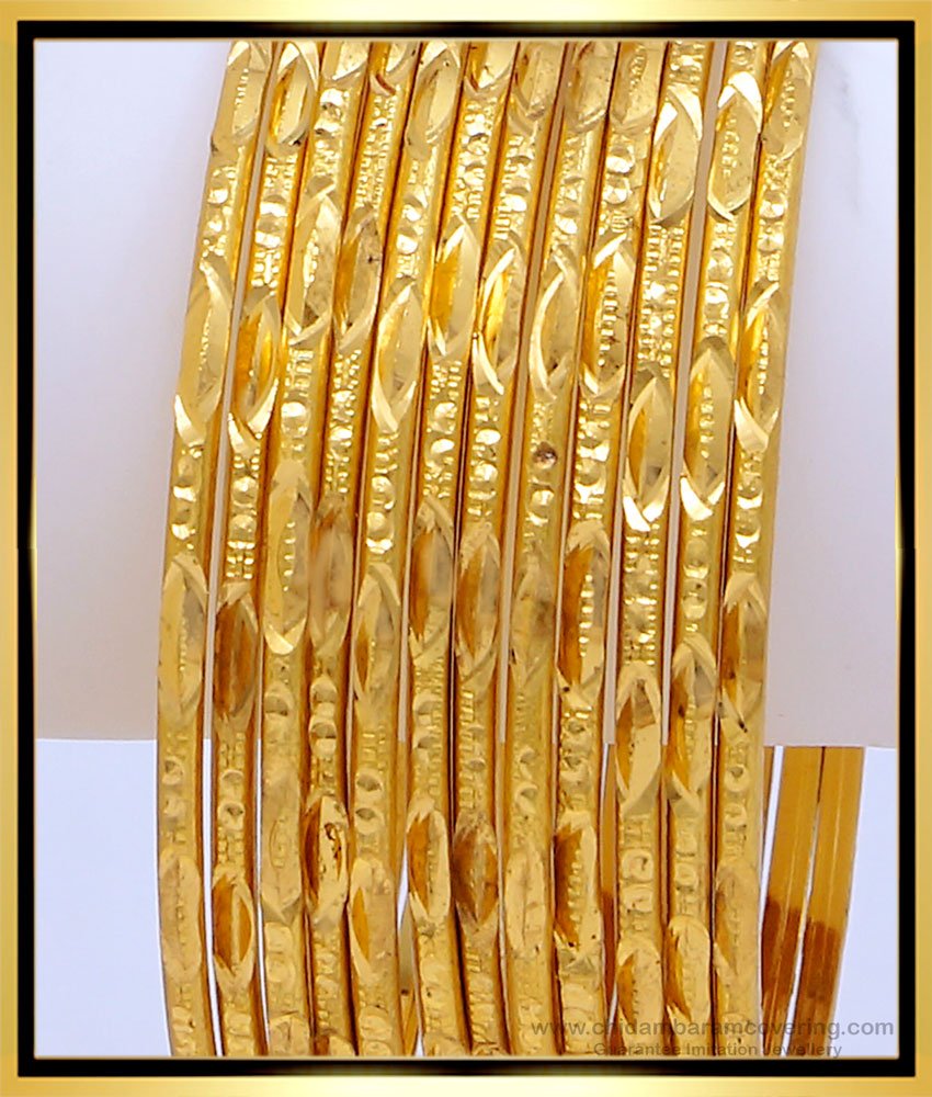 BNG486 - 2.6 Size Traditional Gold Bangles Design Buy Indian Wedding Bangles Set Online  