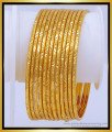 BNG488 - 2.6 Size Bridal Wear Thin Gold Bangles Daily Use Valayal Design at Best Price 