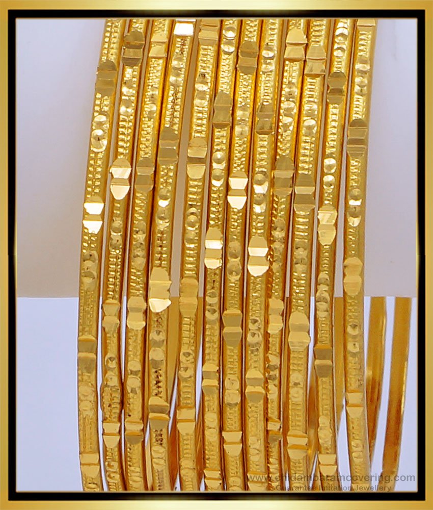 BNG490 - 2.8 Size Indian Imitation Jewellery Thin Bangles 12 Pcs Set Wedding Bangles 