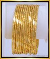 BNG492 - 2.4 Size New Shiny Gold Look Bridal Wear 12 Pcs Indian Wedding Bangles Online 