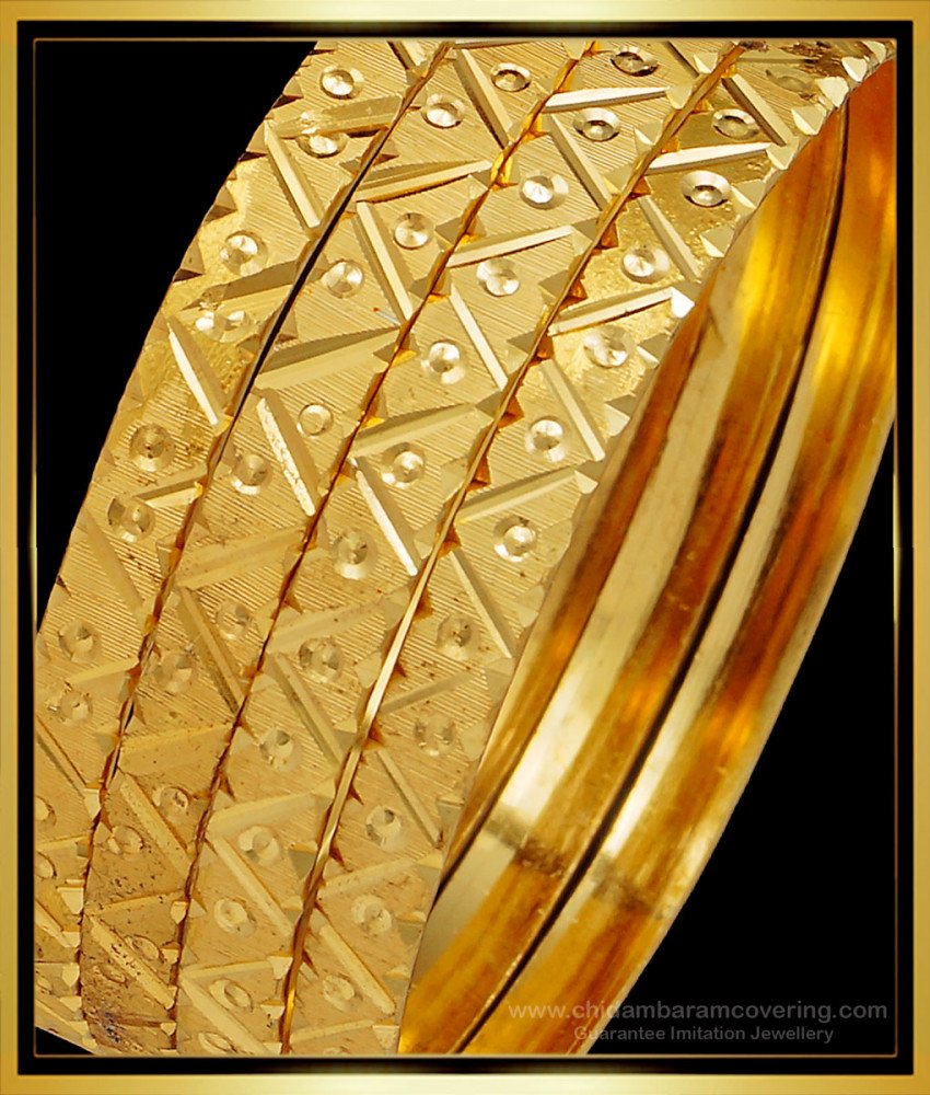 BNG498 - 2.6 Size Latest Bridal Wear Bangles Design 4 Pieces Set for Women
