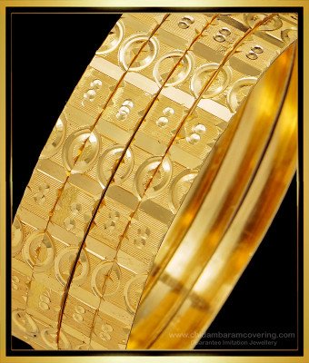 BNG499 - 2.8 Size New Model Cutting Design 4 Bangles Set Buy Online
