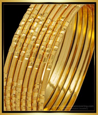 BNG502 - 2.4 Size Trendy Matt Finish Daily Wear Thin Bangles Set Of 8 Bangles for Women