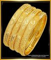 BNG510 - 2.4 Size Latest Design Light Weight Bangles 4 Pcs Set Bridal Wear Bangle Collection Online