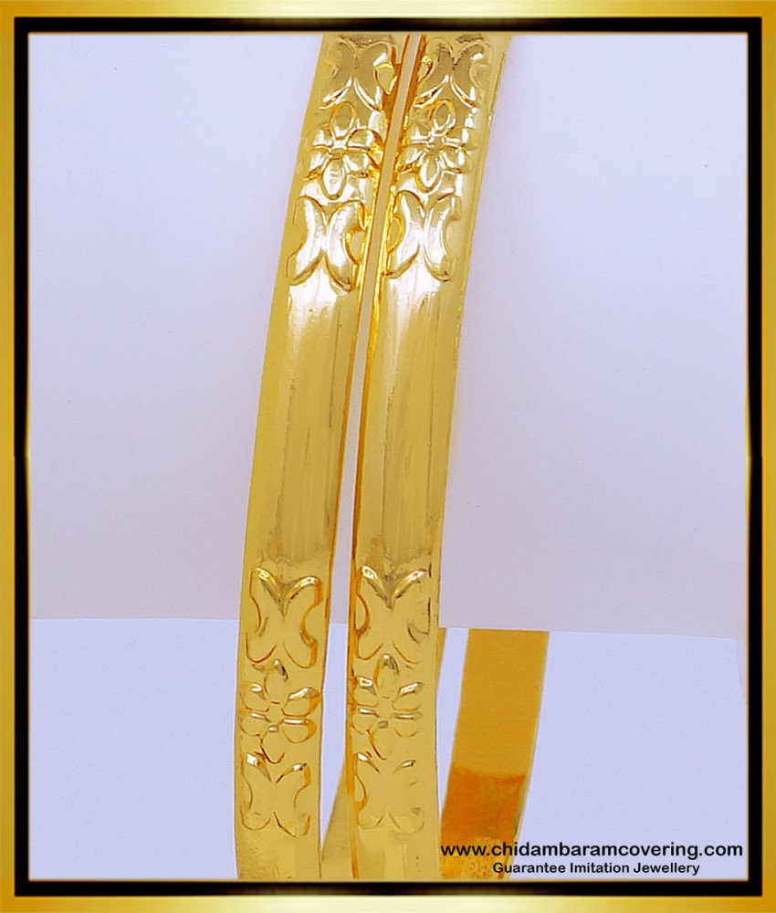 BNG533 - 2.8 Size Original Impon Gold Plated Daily Wear Bangles Collection for Ladies 
