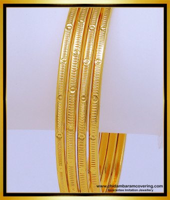 BNG540 - 2.6 Size Original Impon Gold Bangles Design Bridal Wear Set Of 4 Bangles Online 