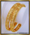 BNG547 - 2.6 Size Traditional South Indian Jewellery Mango Design Gold Plated Bangles 