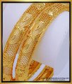 BNG547 - 2.6 Size Traditional South Indian Jewellery Mango Design Gold Plated Bangles 