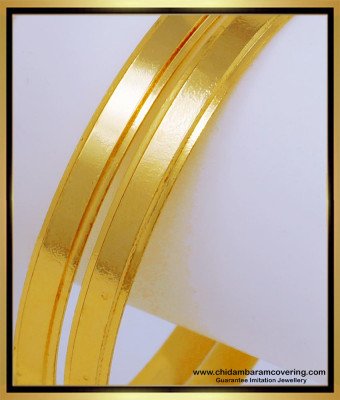 BNG554 - 2.4 Simple Daily Use Plain Bangles Gold Design One Gram Gold Jewellery  