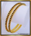 BNG555 - 2.4 Size Beautiful One Gram Gold Daily Use Black Beads Gold Bangles Online