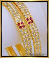BNG560 - 2.8 Size Bridal Wear Gold Stone Bangles Design Five Metal Impon Bangles for Ladies  
