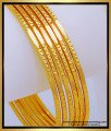 Bng568 - 2.6 Size Pure Gold Plated Guarantee Daily Wear Thin Gold Bangles Design Set Of 6 Pieces