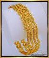 Bng569 - 2.6 Size One Gram Gold Light Weight Daily Wear Curvy Shape Bangles Set 
