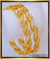 BNG574 - 2.10 Size Gold Bangles Design 1 Gram Gold Plated White Stone Bangles for Women 