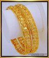 BNG578 - 2.8 Size Latest Diamond Cut Work One Gram Gold Bangles Design for Daily Use 