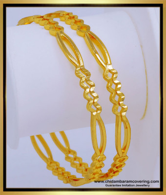 BNG582 - 2.6 Size Gold Plated Guaranteed Simple Daily Use Bangles Design for Women 