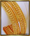 BNG586 - 2.4 Size Excellent Quality Traditional Gold Bangles Design Wedding Bangles Collection Online