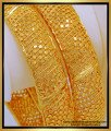 BNG589 - 2.4 Size Traditional Gold Bangles Design Bridal Wear Broad Bangles Design Online