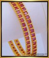 BNG601 - 2.8 Size Attractive Ruby Stone Light Weight Designer Bangles One Gram Gold Jewellery Online