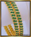 BNG607 - 2.6 Size Elegant Green Stone Emerald Bangles Gold Designs for Women  