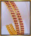 BNG608 - 2.8 Size Latest Pink Stone Ruby Bangles Women Gold Bangles Design Online